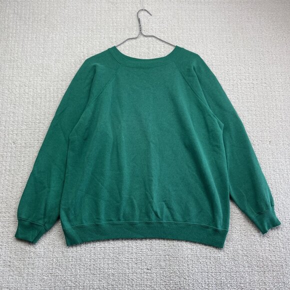 Vintage Hanes Crewneck Sweatshirt Adult XL Green Made In USA 90s READ - Picture 1 of 15
